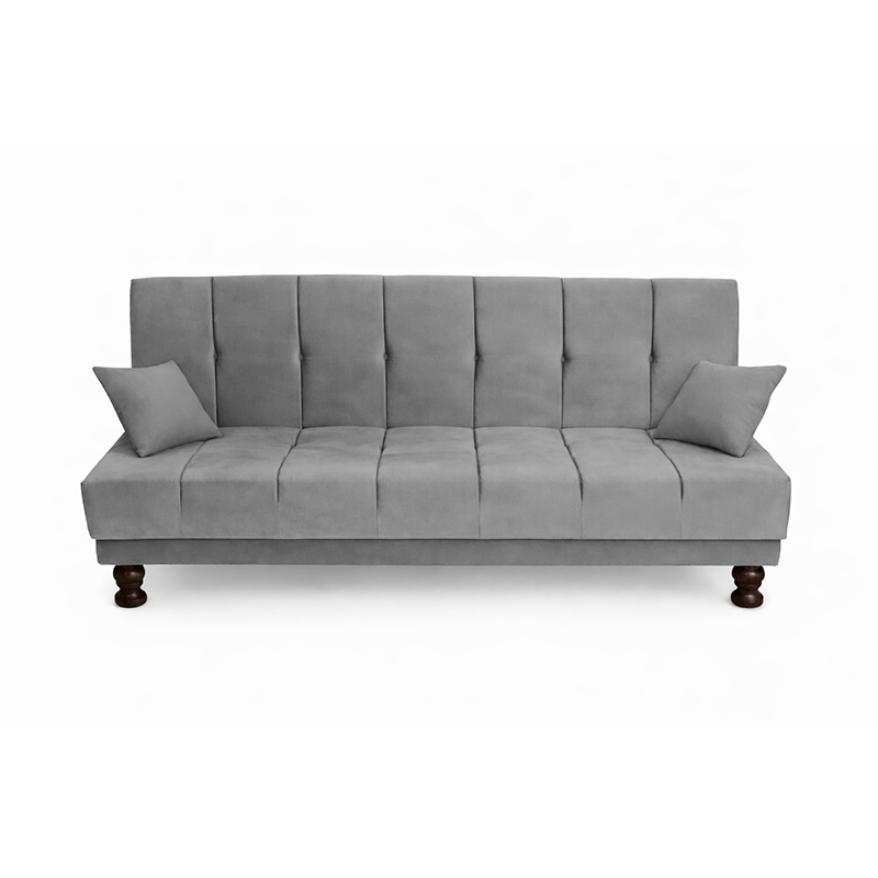 Galaxy Sofa Combed Imported velvet Fabric Dark Grey Color Armless