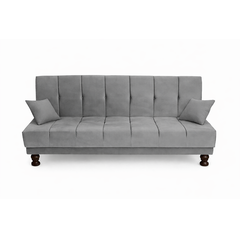 Galaxy Sofa Combed Imported velvet Fabric Dark Grey Color Armless